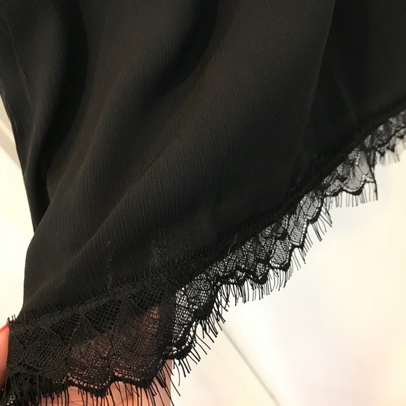 LBD - High neck chiffon and lace dress - Picture 2 of 6